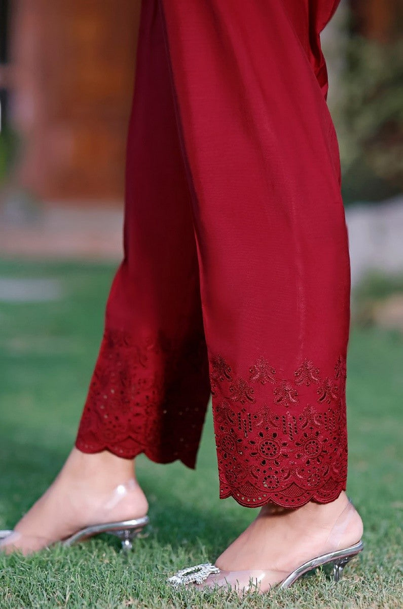 Sada Bahar Stitched Cut work Trouser Collection'2021-TCK-01-Maroon