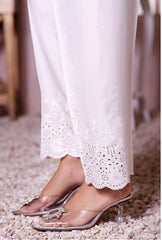 Sada Bahar Stitched Cut work Trouser Collection'2021-TCK-01-White