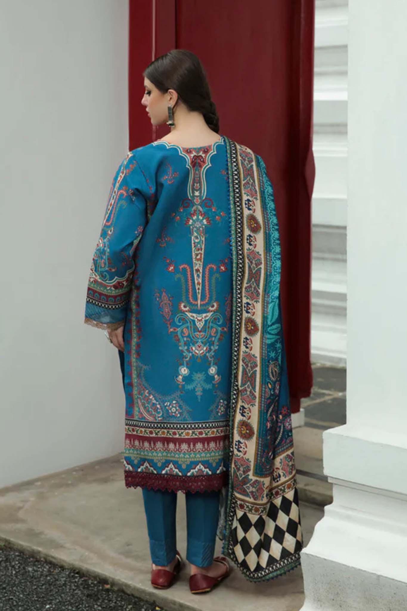 Tassawur by Florent Unstitched 3 Piece Silk Karandi Collection'2022-TFL-08A