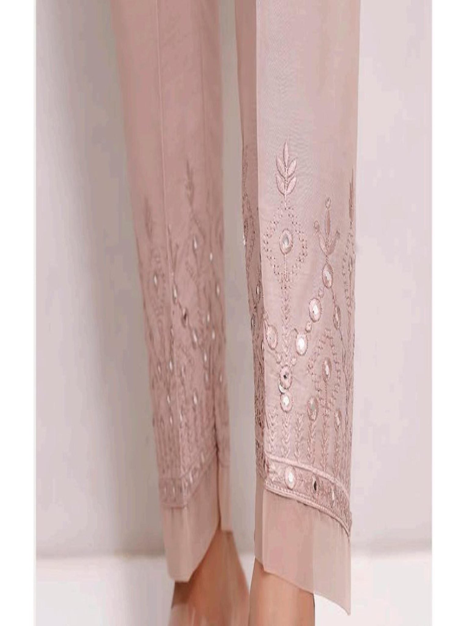 Iris by Sada Bahar Stitched Mirror Work Cotton Silk Trouser Collection'2021-TME-01-Palam