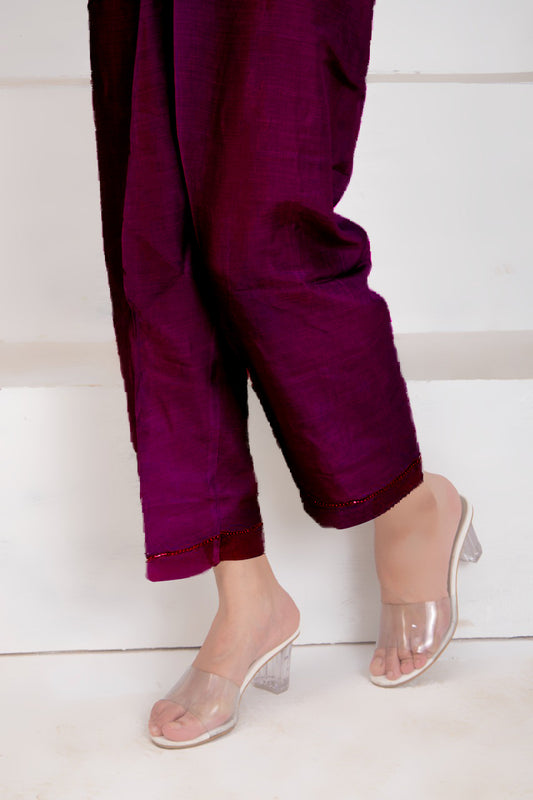 Sada Bahar Stitched Trouser TR-115-L.Purple