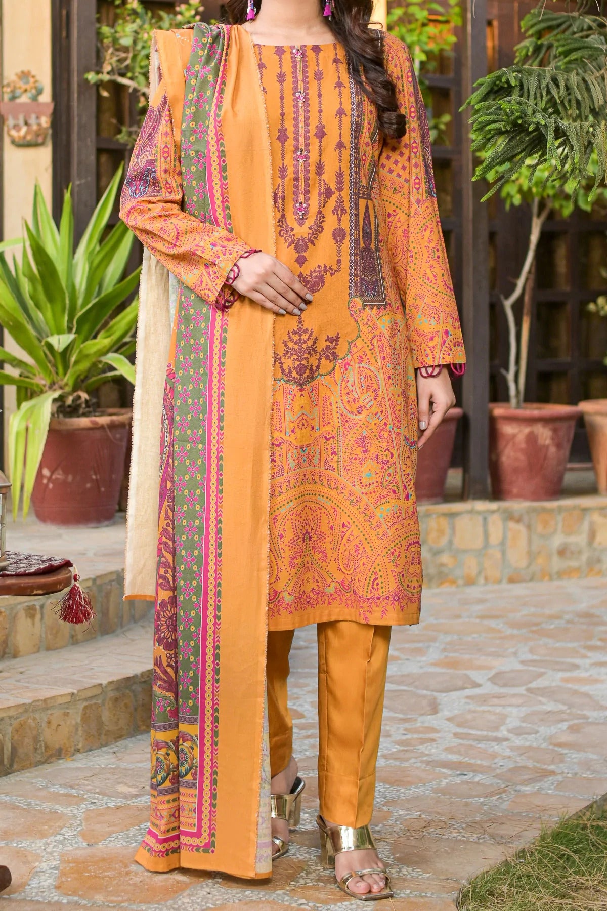 Rafia Khas Unstitched 3 Piece Digital Print Khaddar Collection'2022-UN-DPKH-47