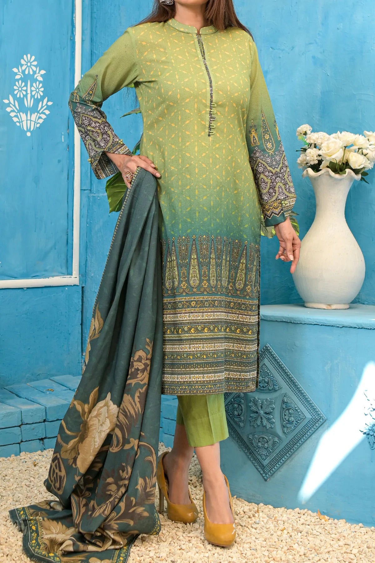 Rafia Khas Unstitched 3 Piece Digital Print Khaddar Collection'2022-UN-DPKH-54