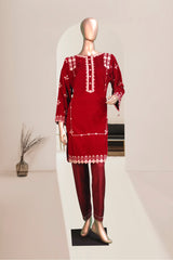 Sada Bahar Stitched Embroidered Velvet Kurti Collection'2021-V-212-Red