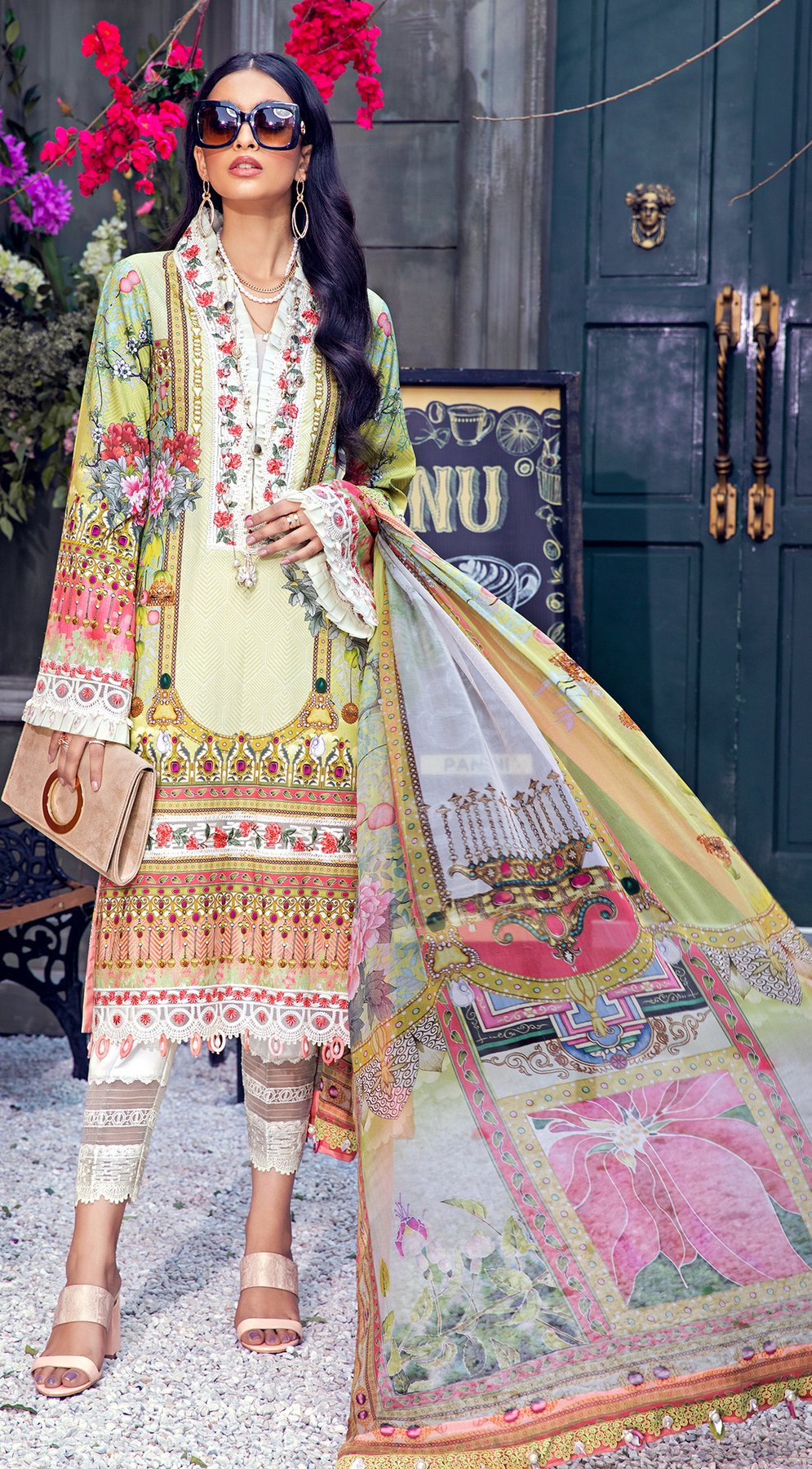 Viva by Anaya Unstitched Embroidered Lawn Collection'2021-VL-06-B-Flora