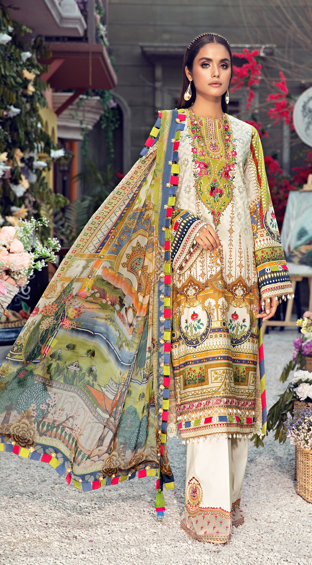 Viva by Anaya Unstitched Embroidered Lawn Collection'2021-VL-10-A-Amaya