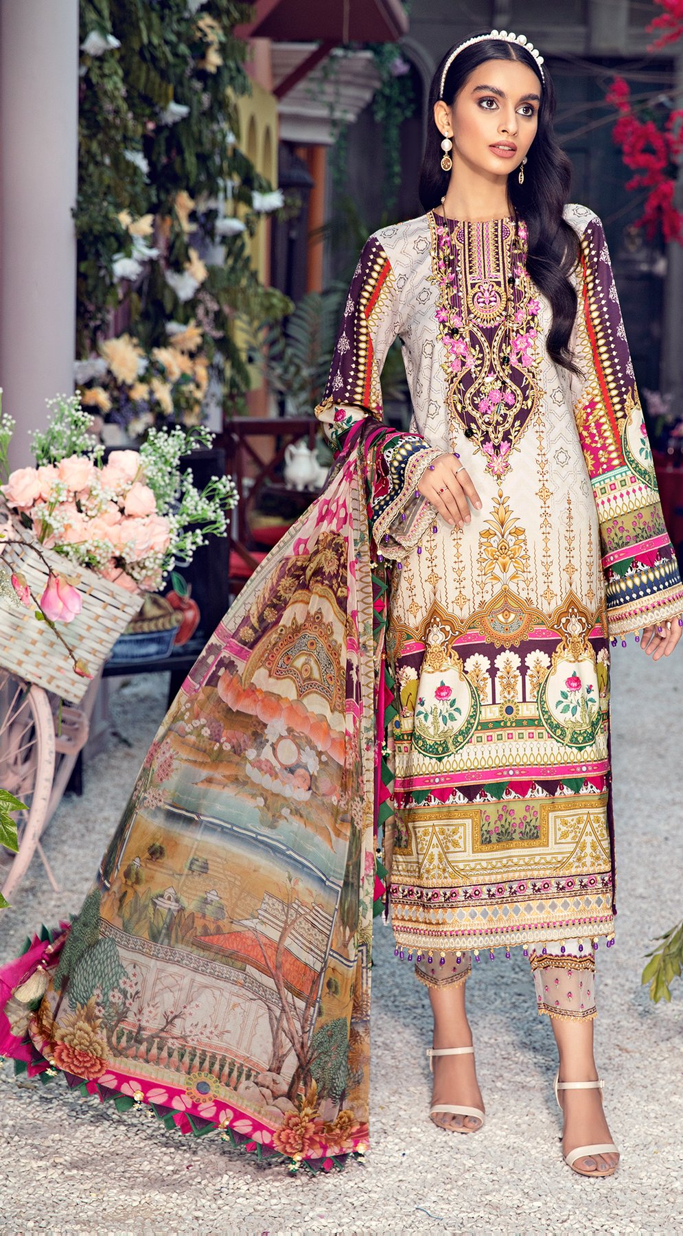 Viva by Anaya Unstitched Embroidered Lawn Collection'2021-VL-10-B-Delila