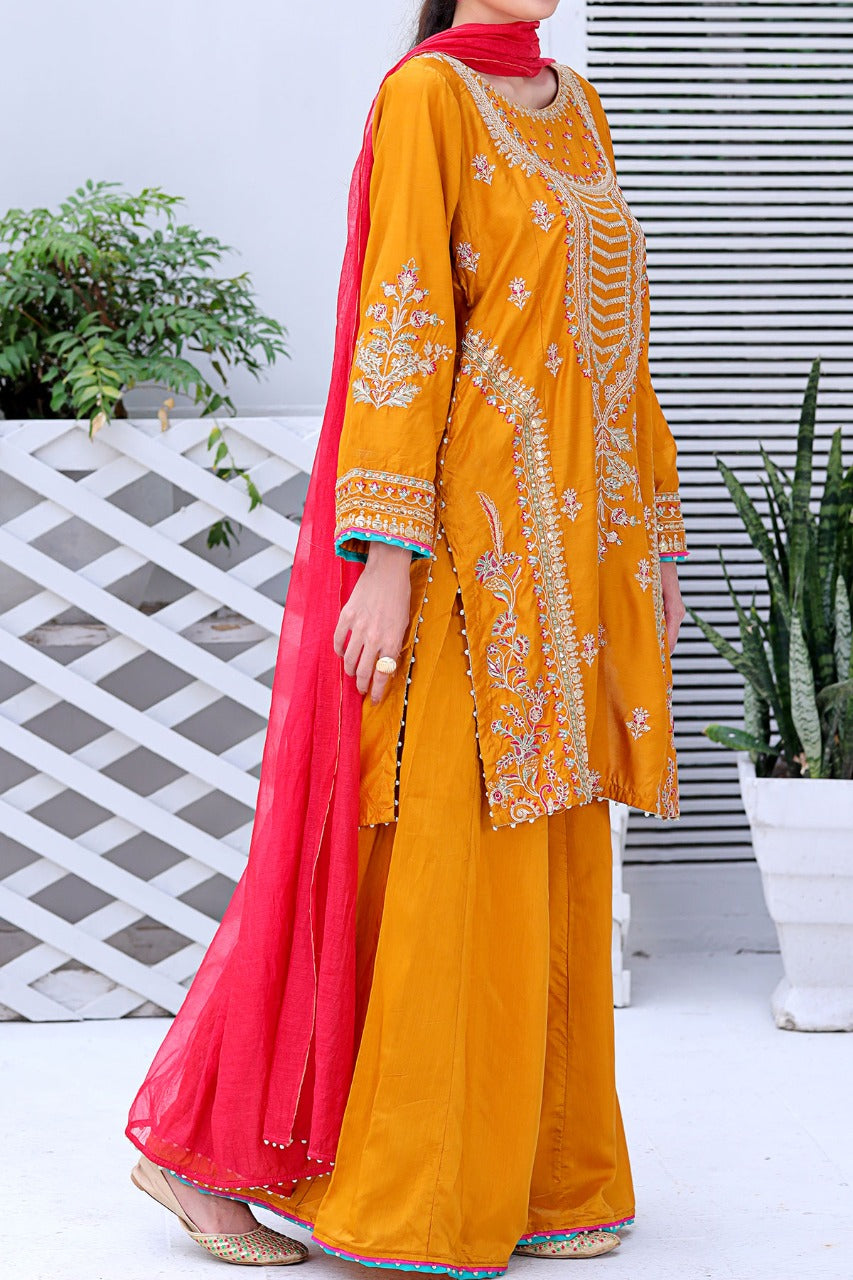 Rafia Khas Stitched 3 Piece Pret Embroidered Viscose Collection'2022-VS-404