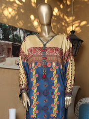 Sada Bahar Stitched Printed Viscose kurti Collection'2021-VS-506-Blue