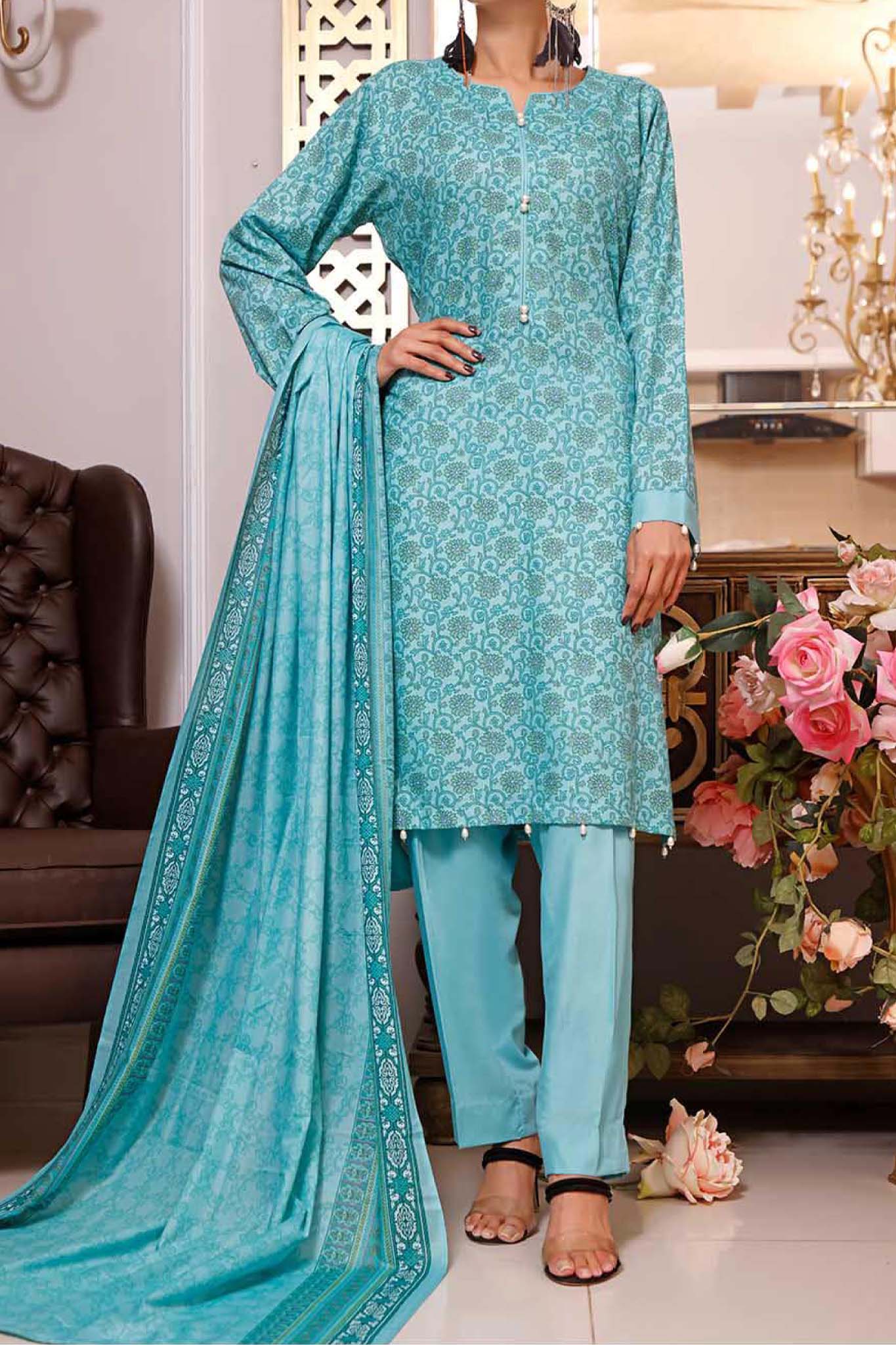 Amna Khadija Unstitched Wrinkle Free Prints Vol-07 Collection’2022-WPF-1052-A