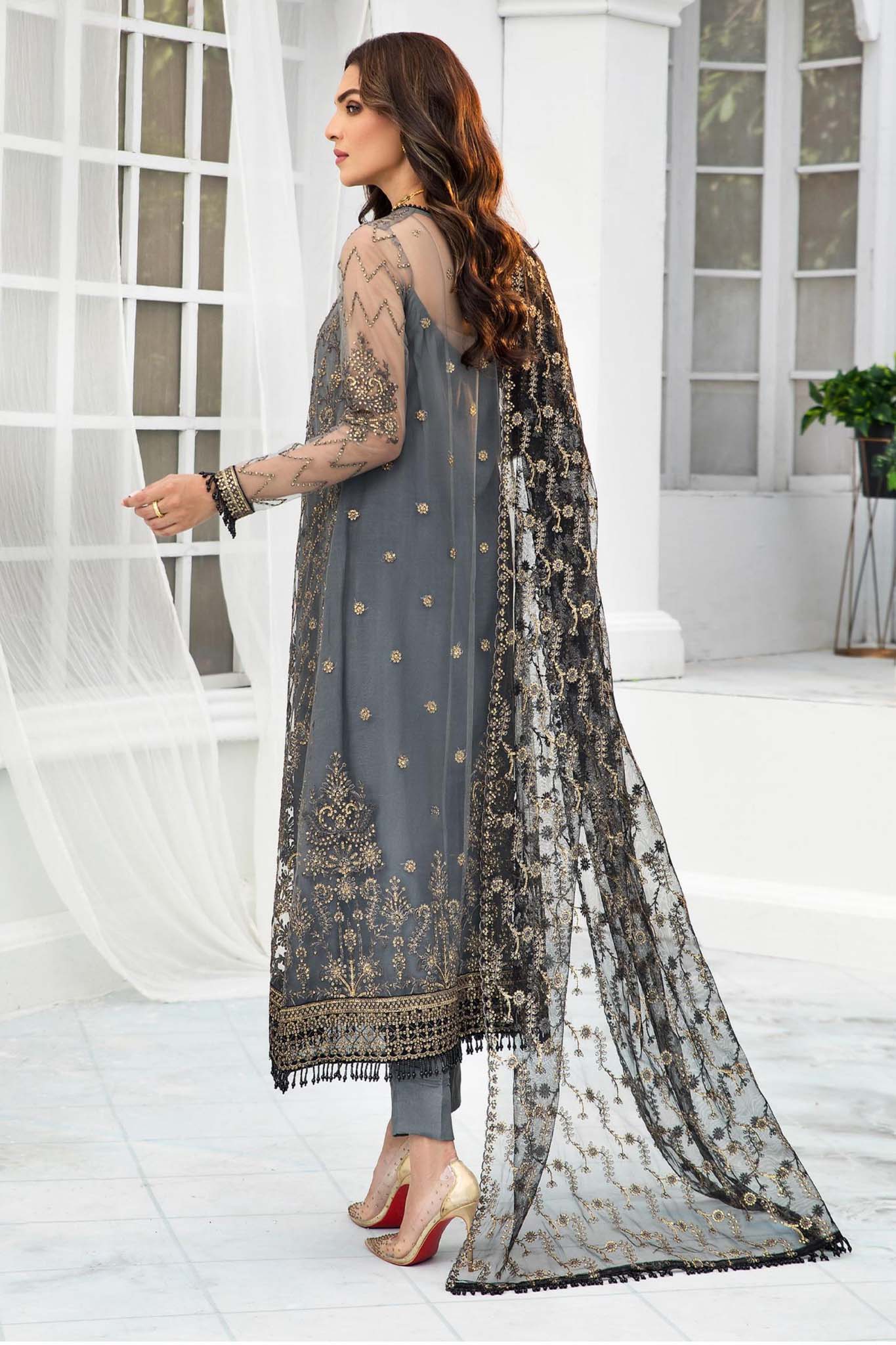 De Luxury by Zarif Unstitched 3 Piece Formal Collection'2022-ZDL-03