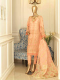 Bin Saeed Stitched 3 Piece Fancy Chiffon Collection'2022-ZEFC-03-Peach