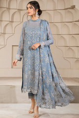 Falak by Zarif Unstitched 3 Piece Festive Formal Collection'2022-ZF-05-Blue Bell
