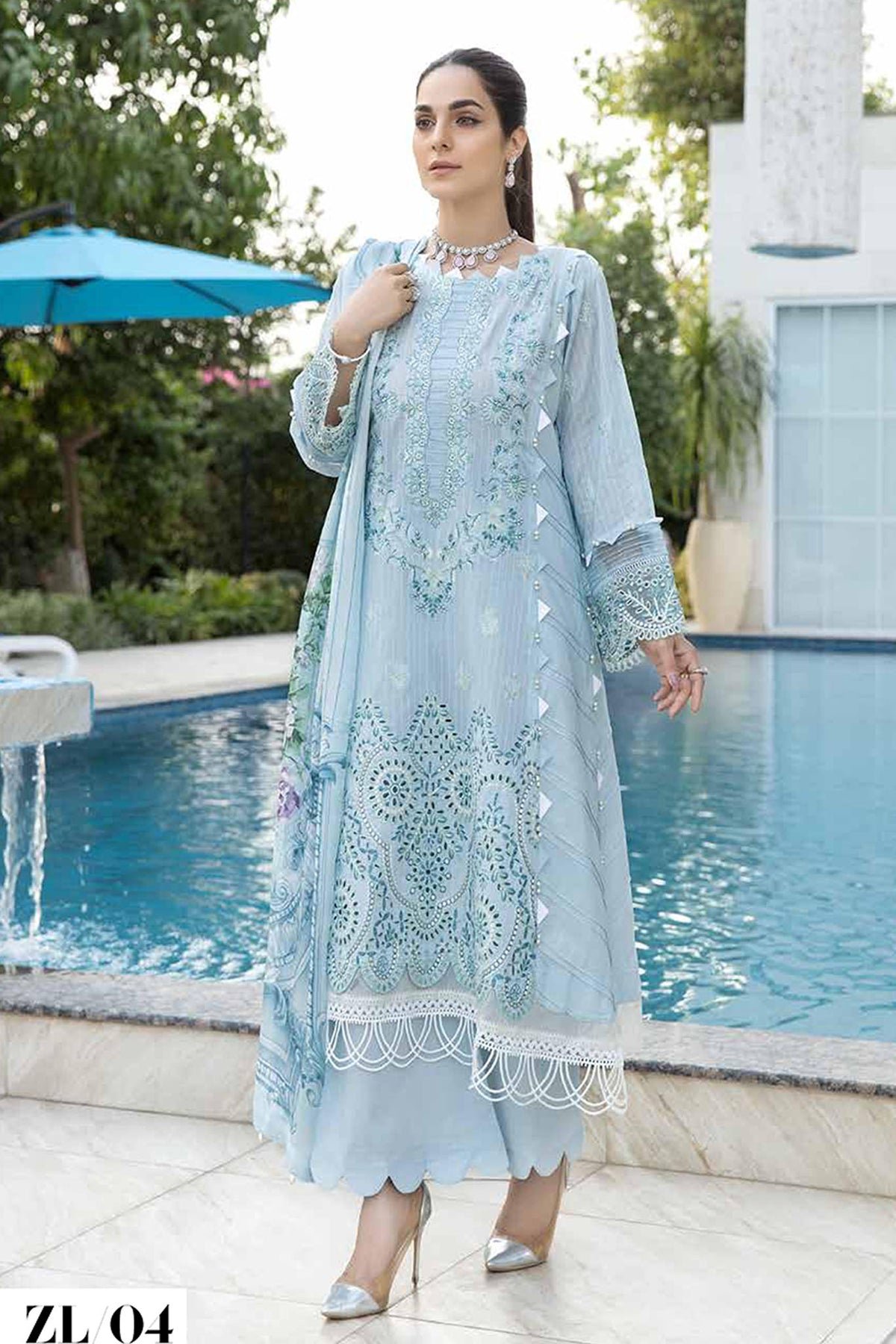 Zareen by Marjjan Unstitched 3 Piece Luxury Lawn Collection'2022-ZL-04