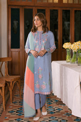 Zaha City by The Sea Unstitched Lawn Collection'2021-ZL21-13-A-Abr