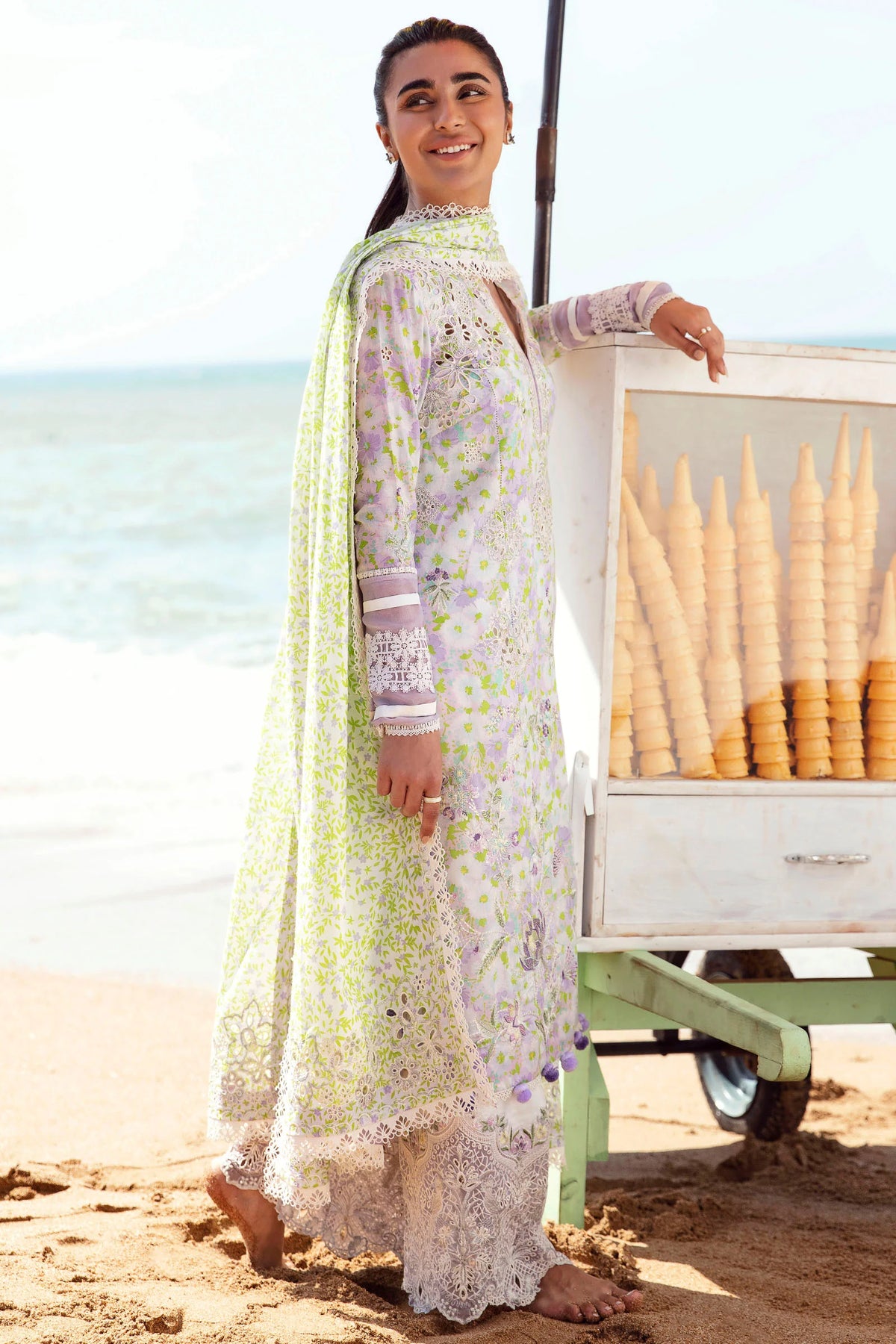 Zaha Unstitched 3 Piece Spring Summer Lawn Collection'2023-ZL23-03-A