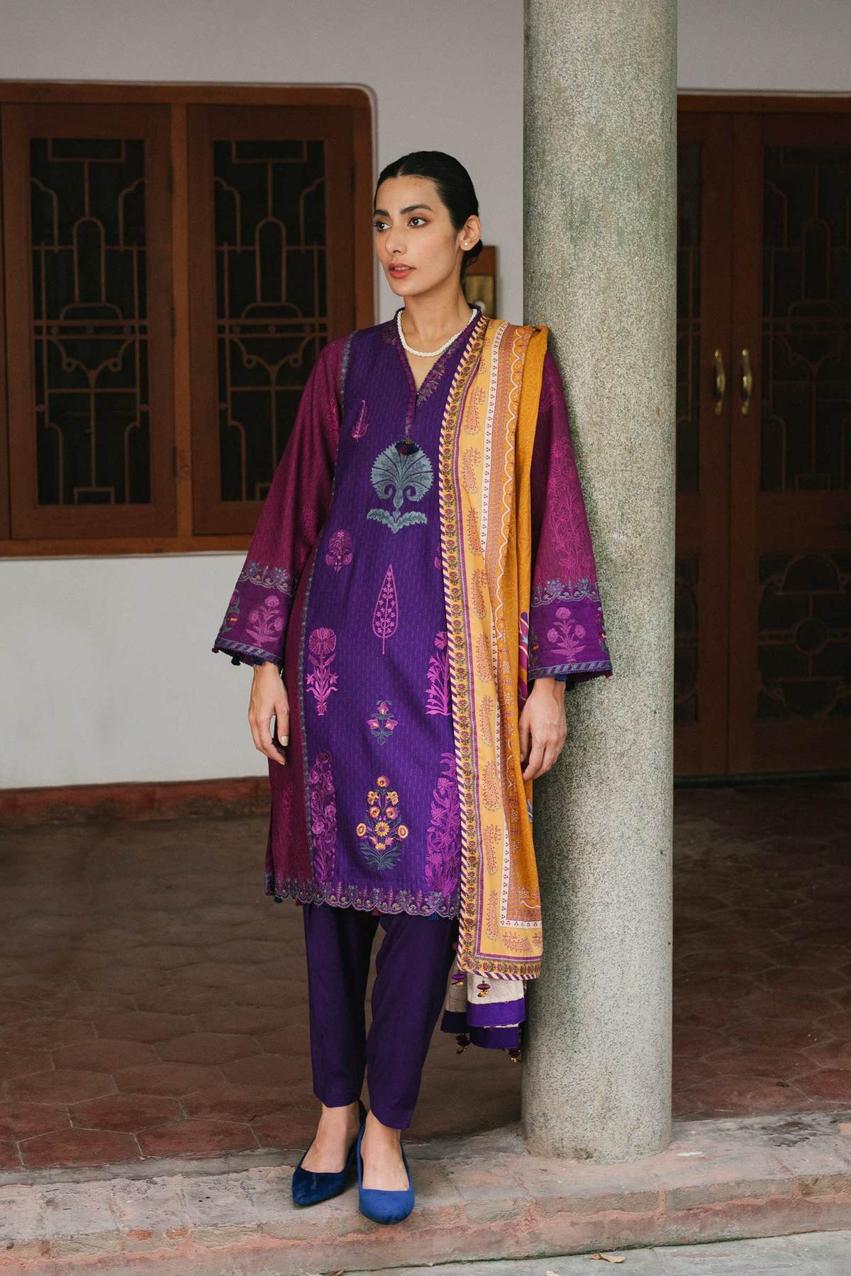 Coco by Zara Shahjahan Unstitched 3 Piece Winter Collection’2021-ZW21-6A